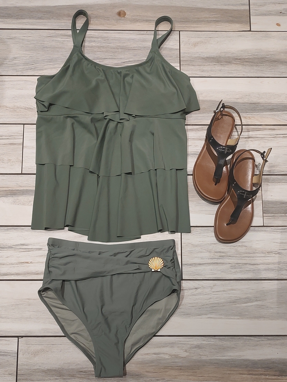 Sage Green Tankini Set